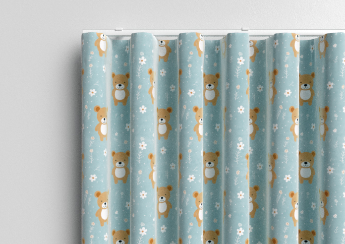 Teddy Trails, Baby Blue - Made to Measure Curtains - Image 13